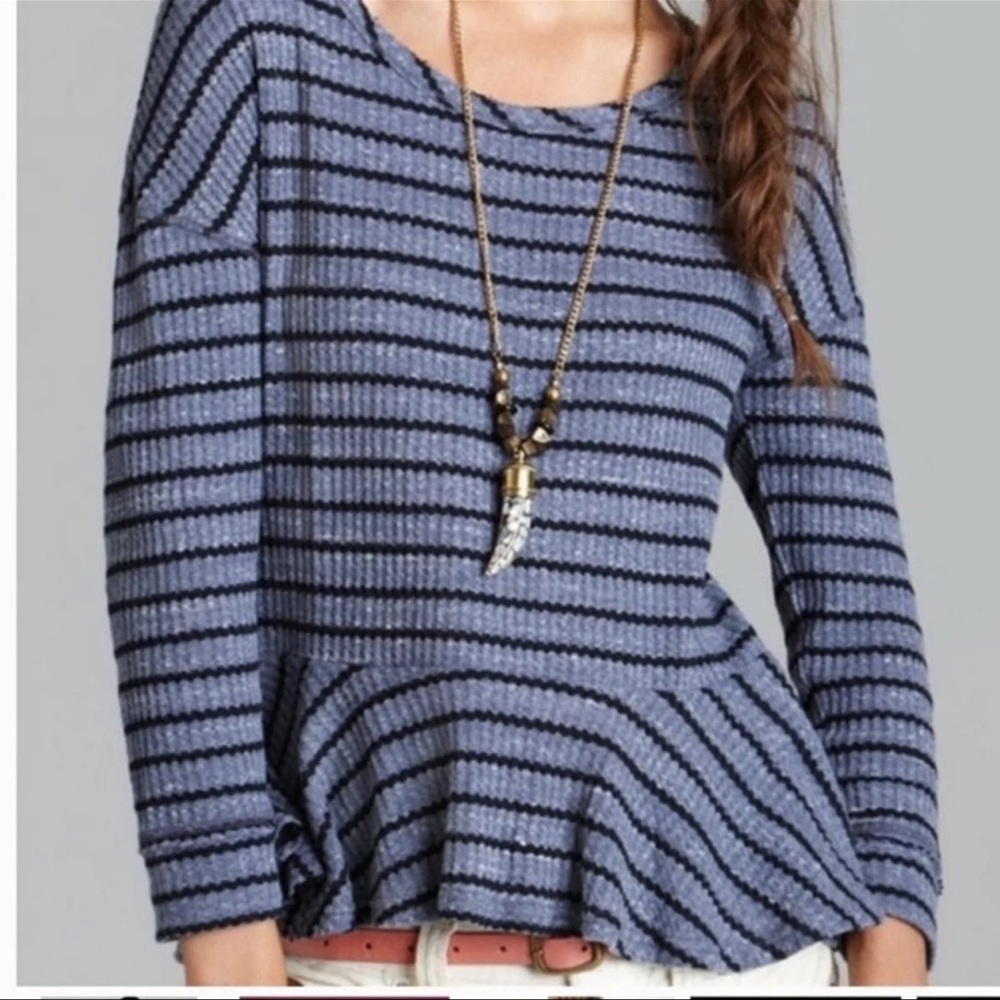 Free people Long sleeve ruffle top